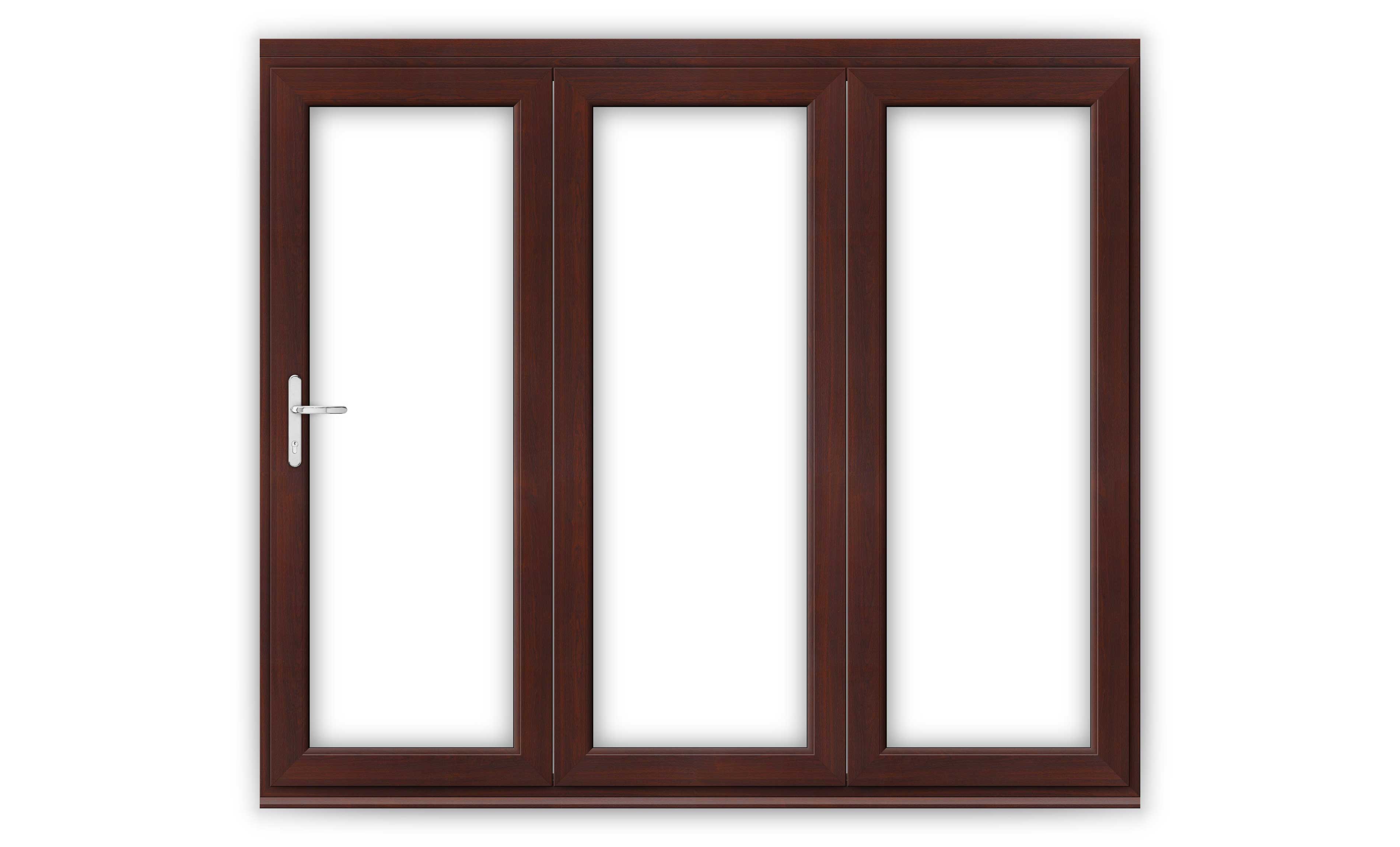 8ft Rosewood uPVC Bifold Doors Flying Doors